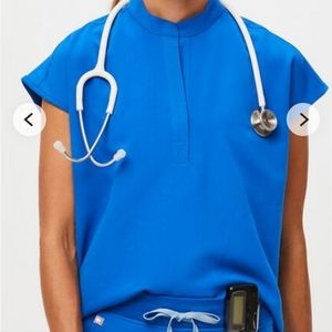 FIGS Rafaela Oversized Scrub top Royal Blue